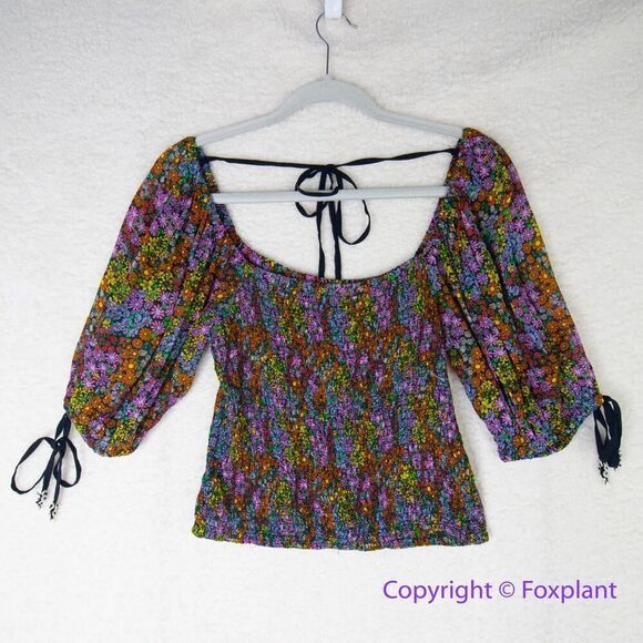 New! Free People Back On‎ Top floral print, size S - Picture 4 of 15